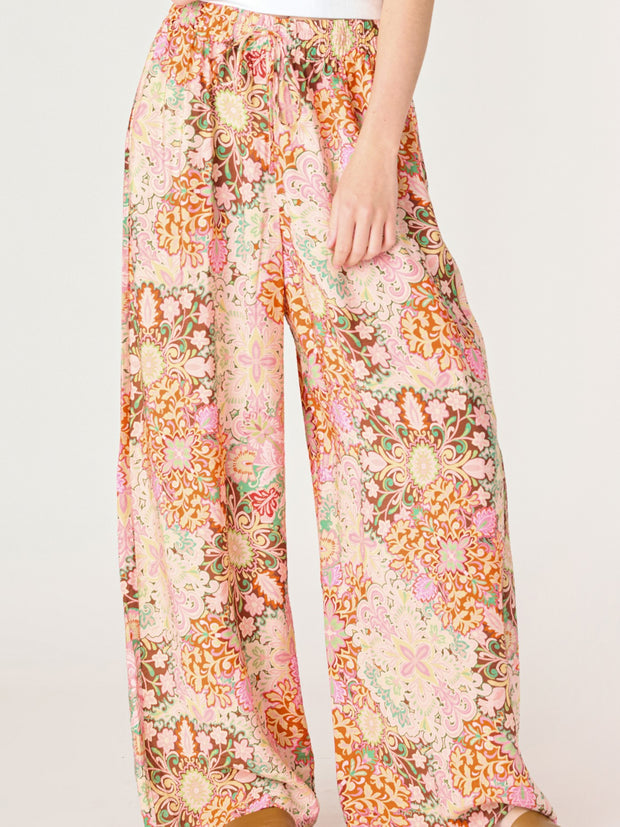 DEX Wide Leg Printed Flowy Pants