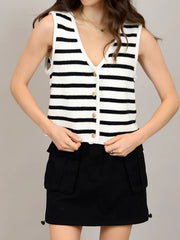 RD STYLE Meta Sleeveless V-Neck Vest