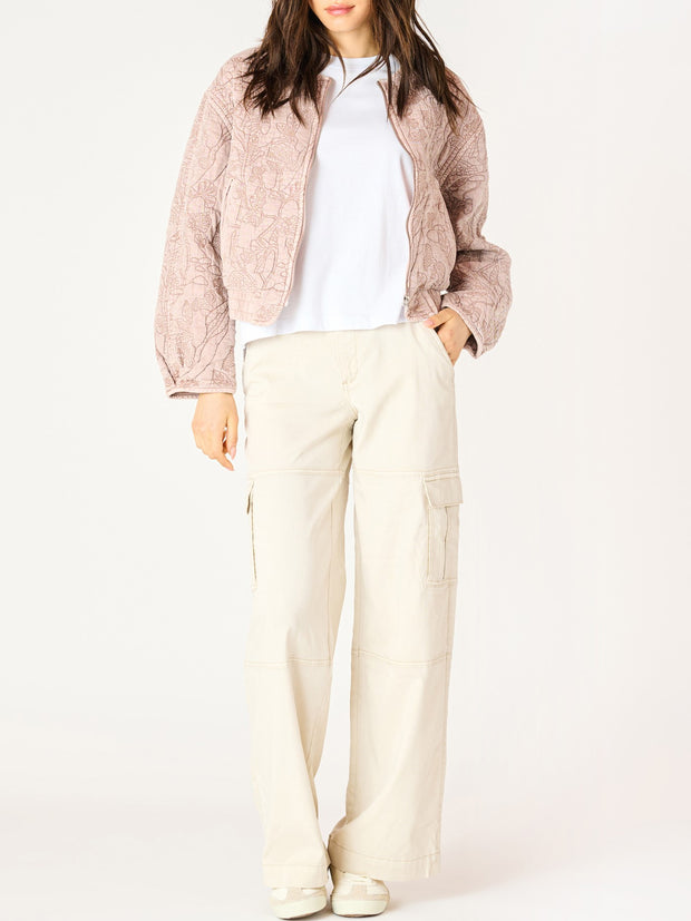 DEX Floral Quilted Bomber Jacket