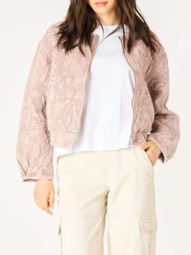 DEX Floral Quilted Bomber Jacket