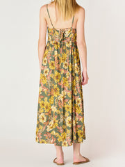 DEX Tie Back Floral Midi Dress