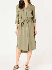 DEX Belted Utility Midi Dress