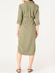 DEX Belted Utility Midi Dress