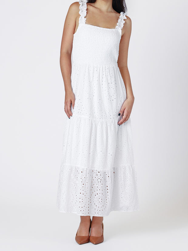 ROOM 34 Embroidered Eyelet Maxi Dress