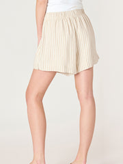 DEX Elastic Waistband Linen Shorts