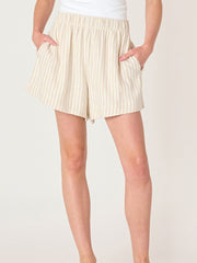 DEX Elastic Waistband Linen Shorts