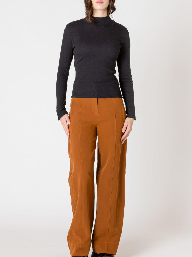 BLACK TAPE Ribbed Mockneck Top