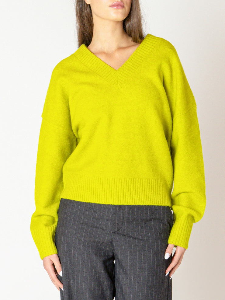BLACK TAPE V-Neck Rib Trim Sweater
