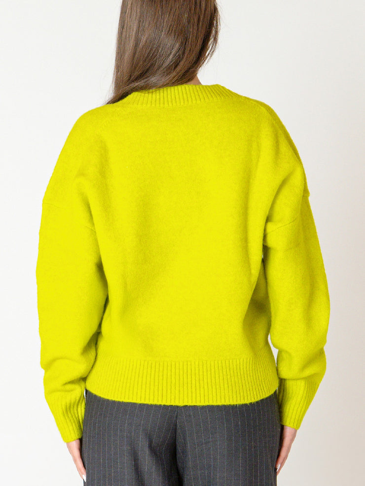 BLACK TAPE V-Neck Rib Trim Sweater