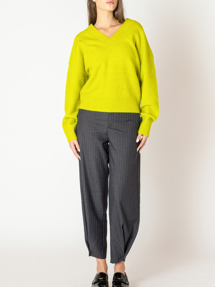 BLACK TAPE V-Neck Rib Trim Sweater