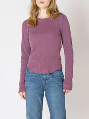 DEX Waffle Knit Long Sleeve Top
