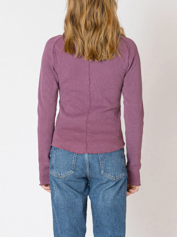 DEX Waffle Knit Long Sleeve Top
