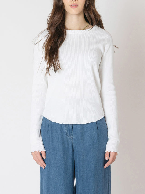 DEX Waffle Knit Long Sleeve Top
