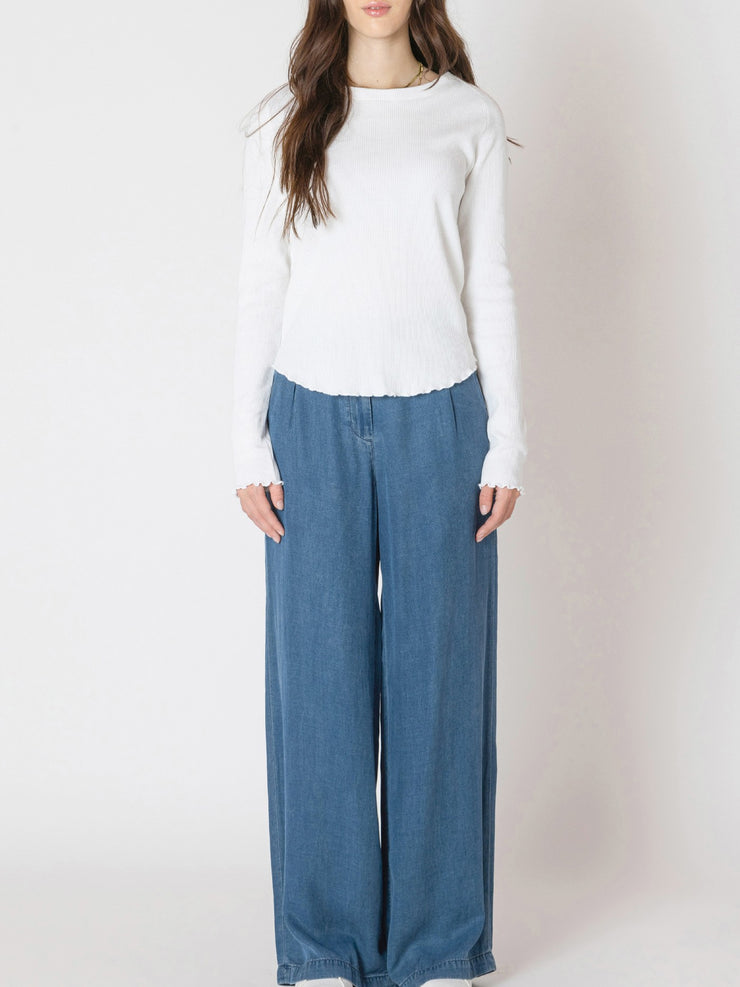 DEX Waffle Knit Long Sleeve Top