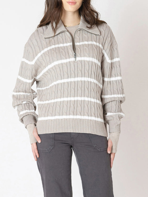 DEX Half Zip Cable Knit Sweater