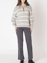 DEX Half Zip Cable Knit Sweater