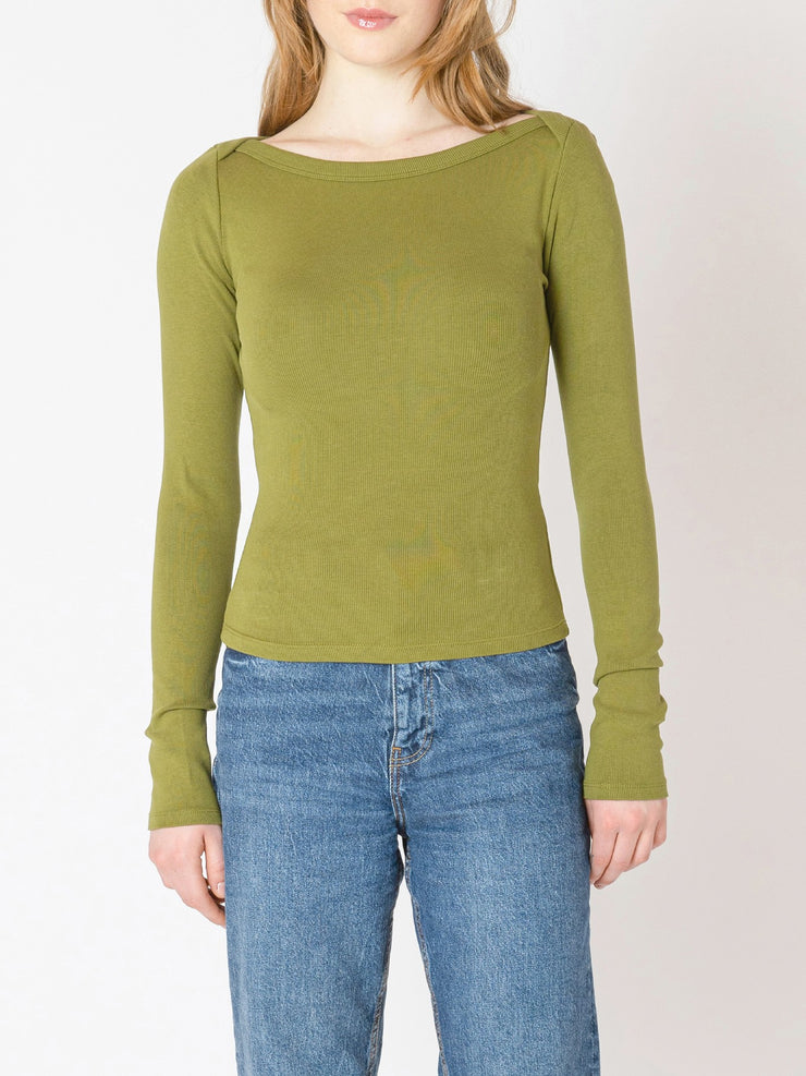 DEX Boatneck Ribbed Top