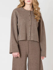 ROOM 34 Rib Knit Cardigan & Wide Leg Pant Set