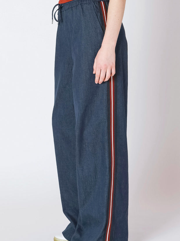 DEX Stripe Wide Leg Denim Pant