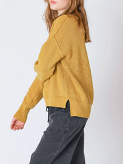 DEX Mockneck Rib Knit Sweater