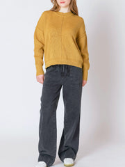 DEX Mockneck Rib Knit Sweater