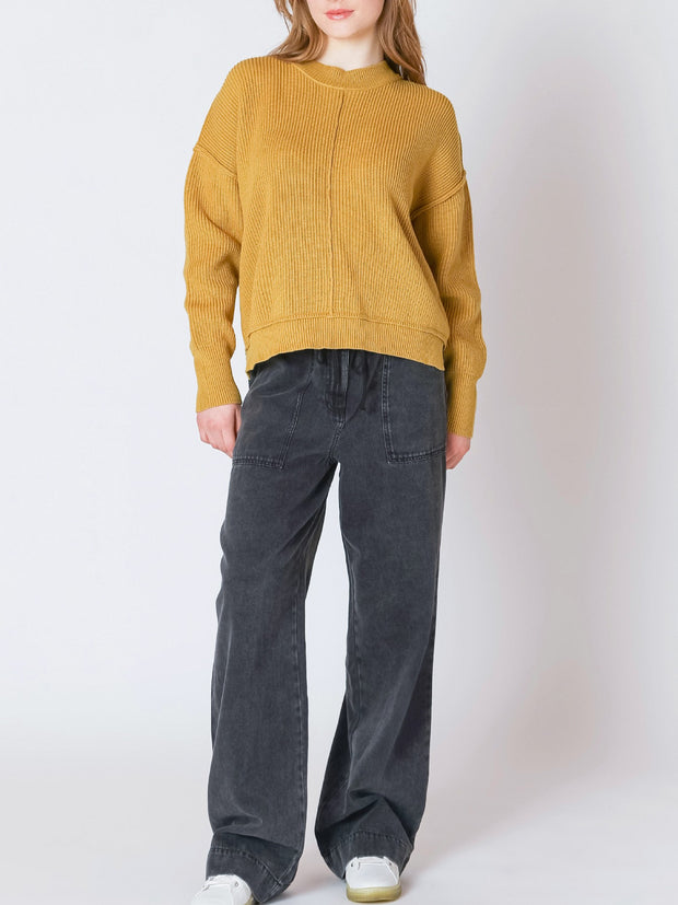 DEX Mockneck Rib Knit Sweater