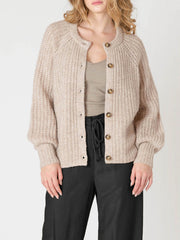 DEX Crewneck Textured Cardigan