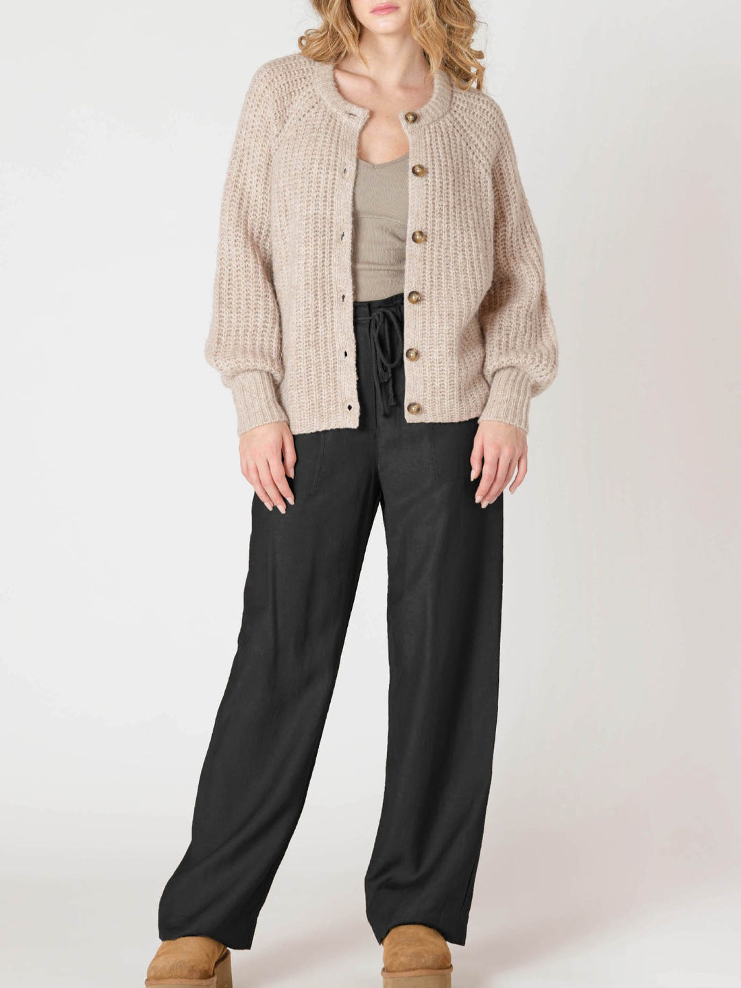 DEX Crewneck Textured Cardigan – 27 Boutique