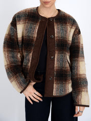 RD STYLE Sophie Plaid Sherpa Jacket
