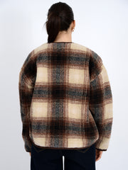 RD STYLE Sophie Plaid Sherpa Jacket