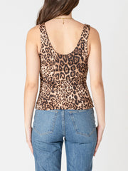 BLACK TAPE Ruched Scoop Neck Tank Top