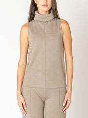 BLACK TAPE Sleeveless Turtleneck Top
