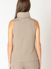 BLACK TAPE Sleeveless Turtleneck Top