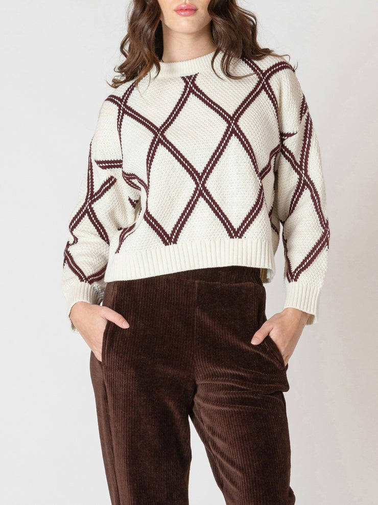 DEX Diamond Check Sweater