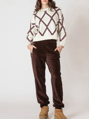 DEX Diamond Check Sweater