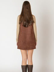 BLACK TAPE Faux Suede Mini Dress