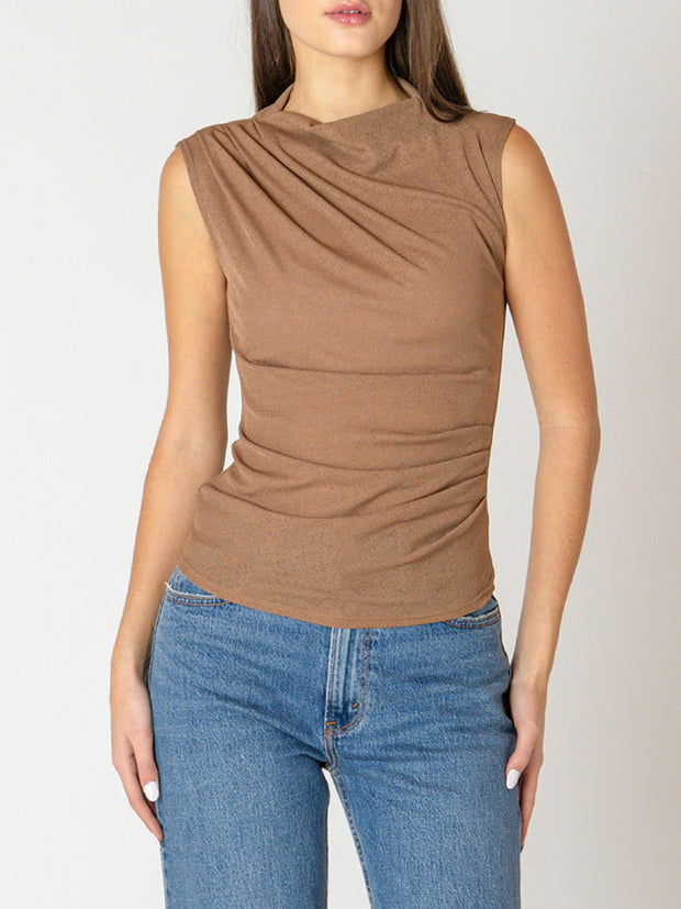 BLACK TAPE Pleated Sleeveless Top