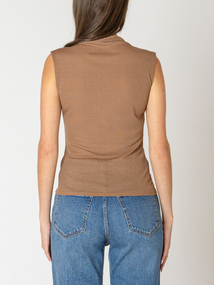 BLACK TAPE Pleated Sleeveless Top