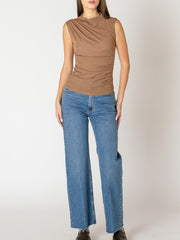 BLACK TAPE Pleated Sleeveless Top