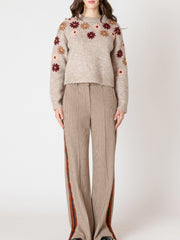 BLACK TAPE Floral Embroidered Sweater