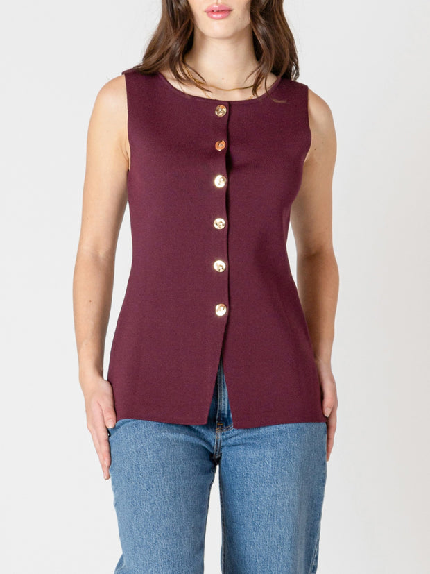 BLACK TAPE Button Detail Sweater Top