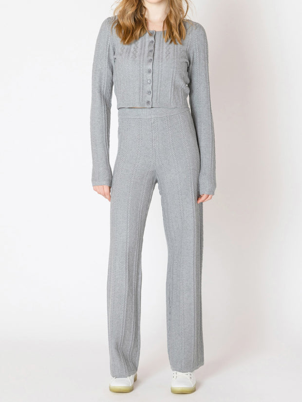 DEX Cable Knit Cardigan & Pant Set