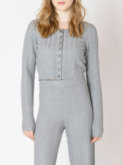 DEX Cable Knit Cardigan & Pant Set