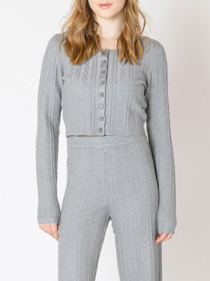 DEX Cable Knit Cardigan & Pant Set