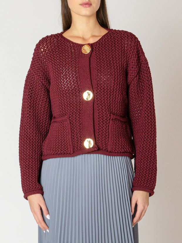 BLACK TAPE Chunky Knit Cardigan