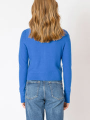 DEX Button Front Cropped Cardigan