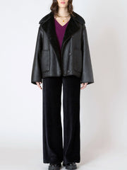 DEX Faux Suede Sherpa Jacket