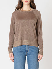 BLACK TAPE Glitter Knit Raglan Top