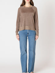 BLACK TAPE Glitter Knit Raglan Top