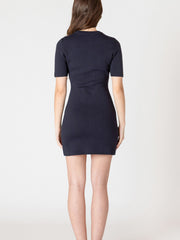 BLACK TAPE Button Front Knit Mini Dress